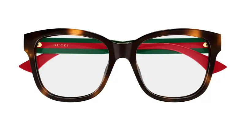 Donna Gucci GG0038ONN 002 Montature da vista Acetato Havana Trasparente Farfalla miniatura 2