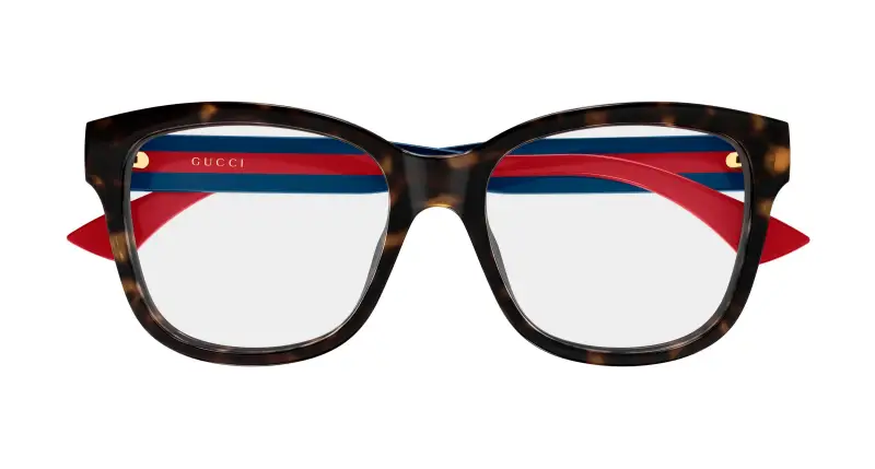 Donna Gucci GG0038ONN 003 Montature da vista Acetato Havana Trasparente Farfalla miniatura 2