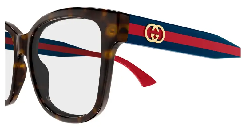 Donna Gucci GG0038ONN 003 Montature da vista Acetato Havana Trasparente Farfalla miniatura 3