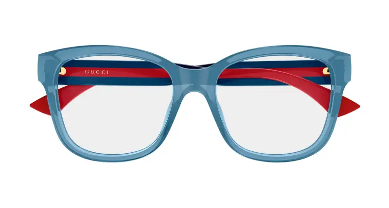 Donna Gucci GG0038ONN 004 Montature da vista Acetato Blu Trasparente Farfalla miniatura 2