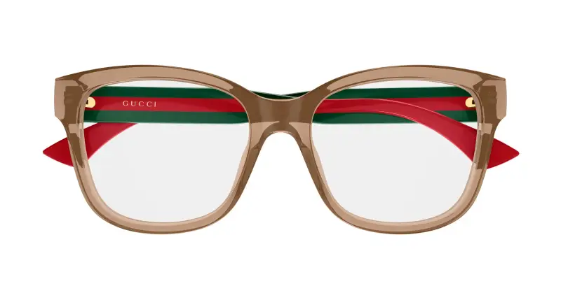 Donna Gucci GG0038ONN 005 Montature da vista Acetato Marrone Trasparente Farfalla miniatura 2