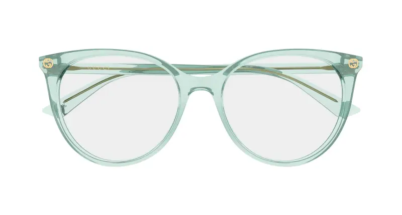 Donna Gucci GG0093O 011 Montature da vista Acetato Verde Trasparente Rotonda miniatura 2