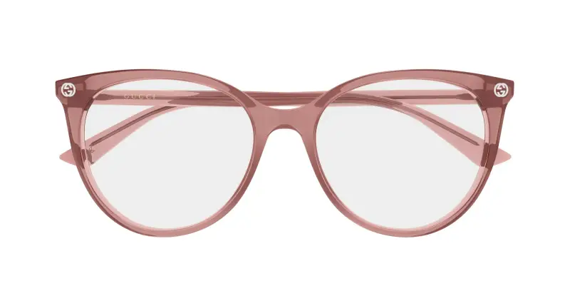 Donna Gucci GG0093O 012 Montature da vista Acetato Rosa Trasparente Rotonda miniatura 2