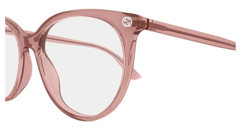 Donna Gucci GG0093O 012 Montature da vista Acetato Rosa Trasparente Rotonda miniatura 3