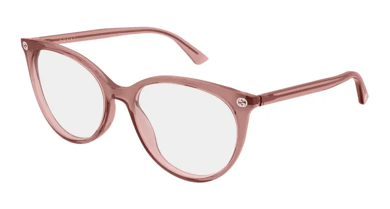 Donna Gucci GG0093O 012 Montature da vista Acetato Rosa Trasparente Rotonda
