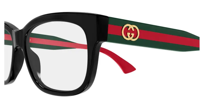 Donna Gucci GG0278ON 001 Montature da vista Acetato Nero Trasparente Cat Eye miniatura 3