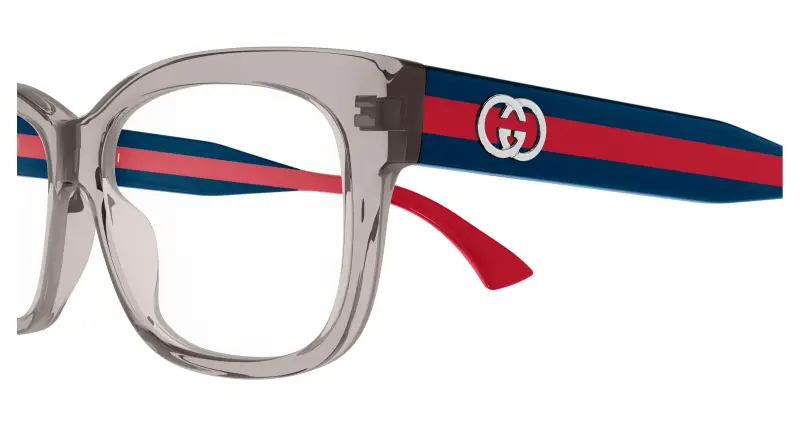 Donna Gucci GG0278ON 004 Montature da vista Acetato Grigio Trasparente Cat Eye miniatura 3