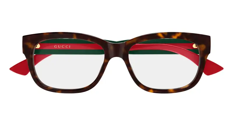 Donna Gucci GG0278ON 012 Montature da vista Acetato Havana Trasparente Cat Eye miniatura 2