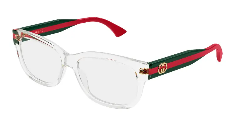 Donna Gucci GG0278ON 013 Montature da vista Acetato Cristallo Trasparente Cat Eye