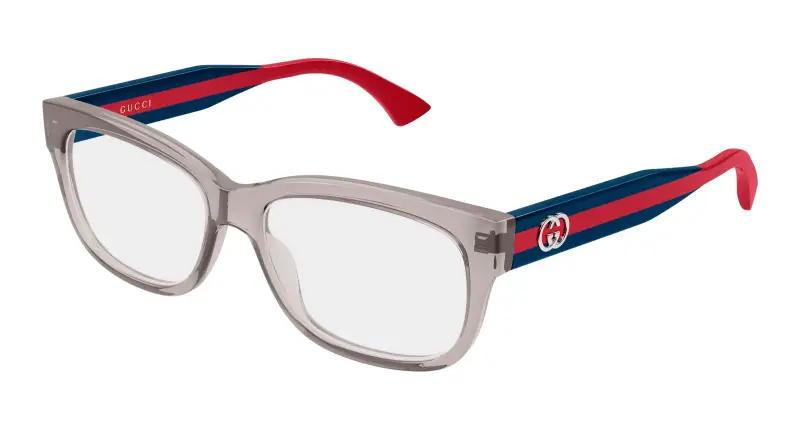 Donna Gucci GG0278ON 014 Montature da vista Acetato Grigio Trasparente Cat Eye