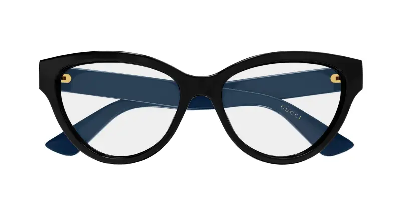 Donna Gucci GG1581O 006 Montature da vista Iniettato Nero Trasparente Rotonda miniatura 2