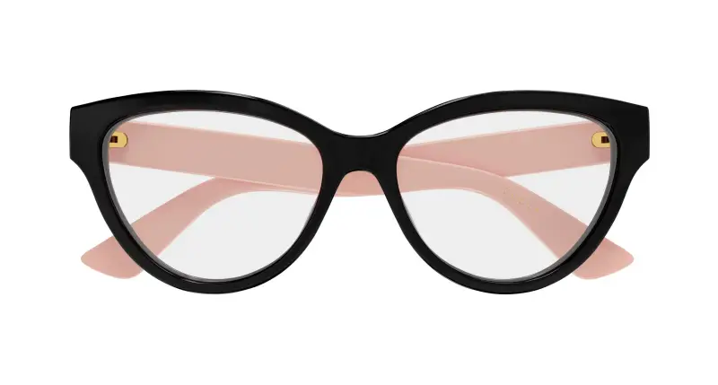 Donna Gucci GG1581O 007 Montature da vista Iniettato Nero Trasparente Rotonda miniatura 2