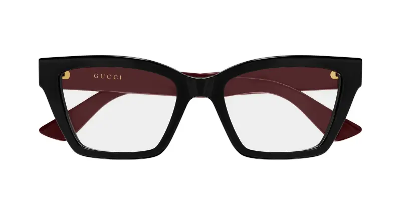 Donna Gucci GG1715O 008 Montature da vista Iniettato Nero Trasparente Cat Eye miniatura 2