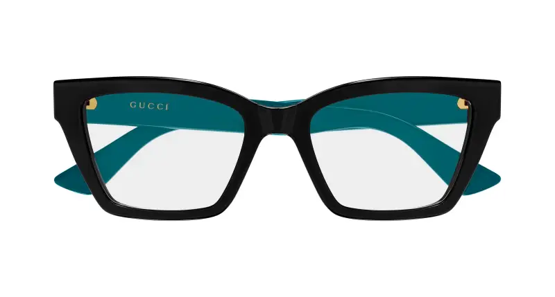 Donna Gucci GG1715O 010 Montature da vista Iniettato Nero Trasparente Cat Eye miniatura 2