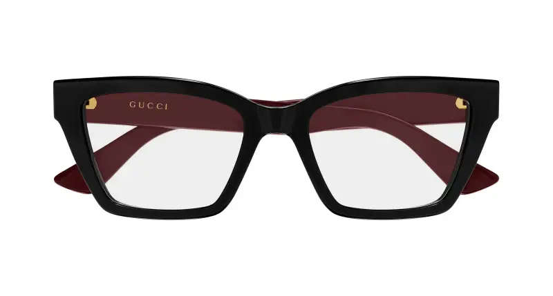 Donna Gucci GG1715O 011 Montature da vista Iniettato Nero Trasparente Cat Eye miniatura 2