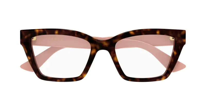 Donna Gucci GG1715O 017 Montature da vista Iniettato Havana Trasparente Cat Eye miniatura 2
