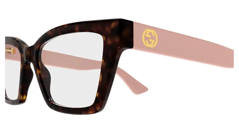 Donna Gucci GG1715O 017 Montature da vista Iniettato Havana Trasparente Cat Eye miniatura 3