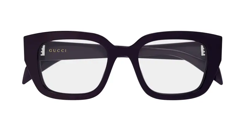 Donna Gucci GG2021O 004 Montature da vista Acetato Viola Trasparente Cat Eye miniatura 2