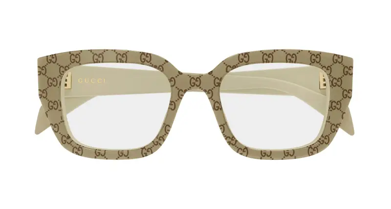 Donna Gucci GG2021O 005 Montature da vista Acetato Beige Trasparente Cat Eye miniatura 2