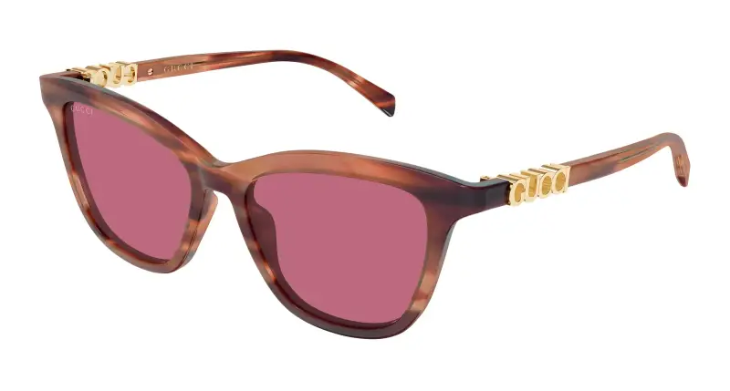 Donna Gucci GG2032S 004 Occhiali da sole Acetato Havana Rosso Cat Eye