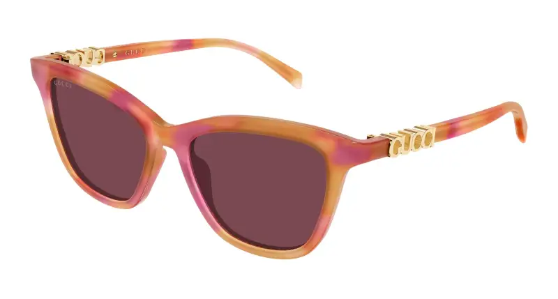 Donna Gucci GG2032S 005 Occhiali da sole Acetato Havana Rosso Cat Eye