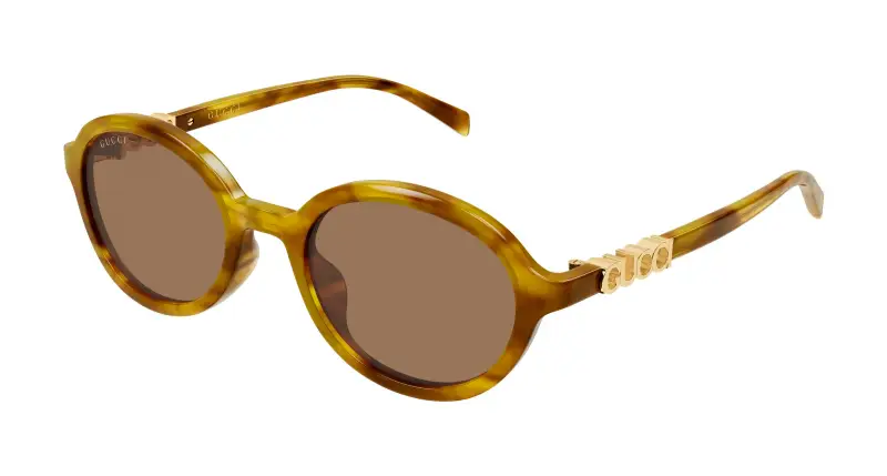 Donna Gucci GG2033SA 003 Occhiali da sole Acetato Havana Marrone Rotonda