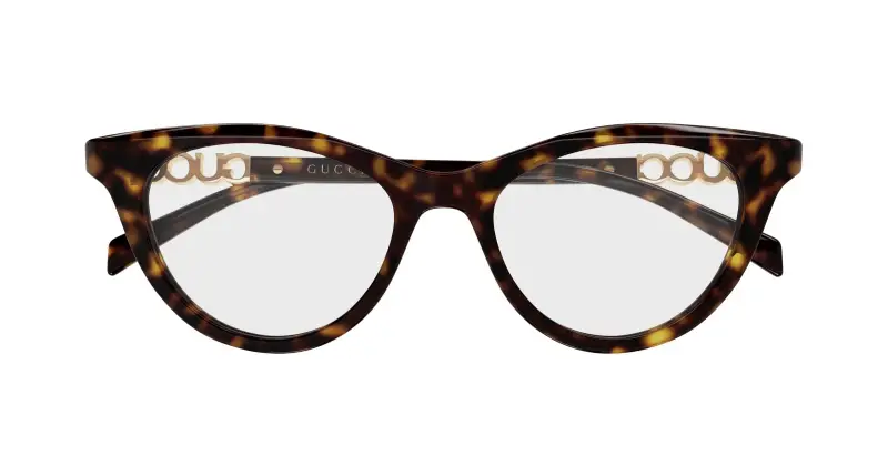 Donna Gucci GG2034O 002 Montature da vista Acetato Havana Trasparente Cat Eye miniatura 2