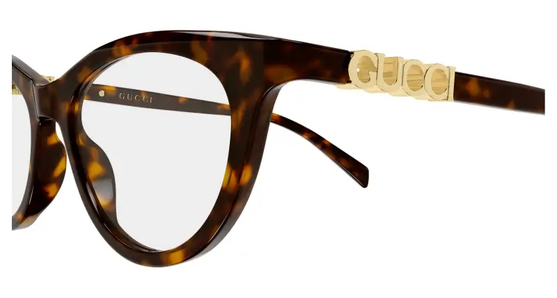 Donna Gucci GG2034O 002 Montature da vista Acetato Havana Trasparente Cat Eye miniatura 3