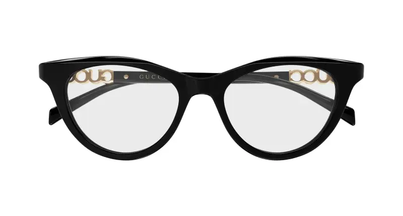 Donna Gucci GG2034O 005 Montature da vista Acetato Nero Trasparente Cat Eye miniatura 2