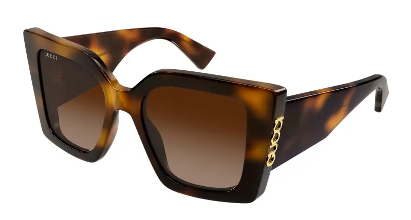 Donna Gucci GG2039S 002 Occhiali da sole Acetato Havana Marrone Farfalla