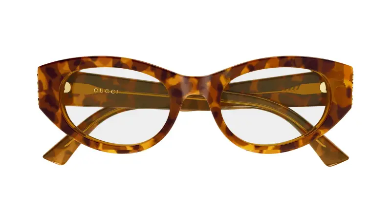 Donna Gucci GG2041O 004 Montature da vista Acetato Havana Trasparente Rotonda miniatura 2