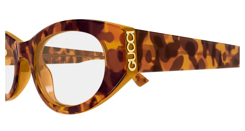 Donna Gucci GG2041O 004 Montature da vista Acetato Havana Trasparente Rotonda miniatura 3