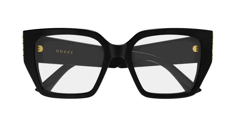 Donna Gucci GG2042O 001 Montature da vista Acetato Nero Trasparente Farfalla miniatura 2