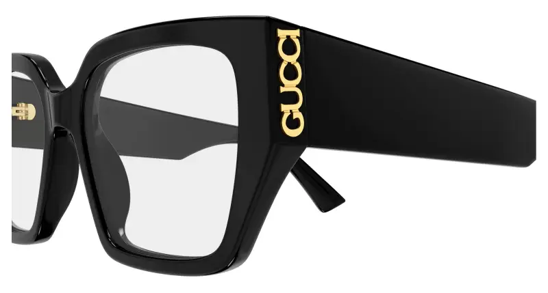 Donna Gucci GG2042O 001 Montature da vista Acetato Nero Trasparente Farfalla miniatura 3