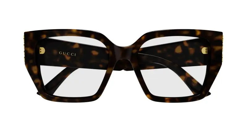 Donna Gucci GG2042O 002 Montature da vista Acetato Havana Trasparente Farfalla miniatura 2