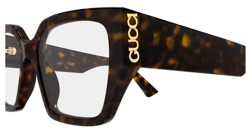 Donna Gucci GG2042O 002 Montature da vista Acetato Havana Trasparente Farfalla miniatura 3