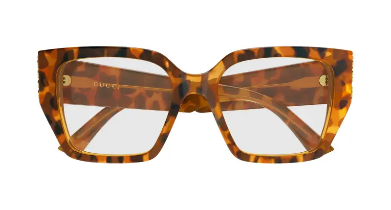 Donna Gucci GG2042O 004 Montature da vista Acetato Havana Trasparente Farfalla miniatura 2