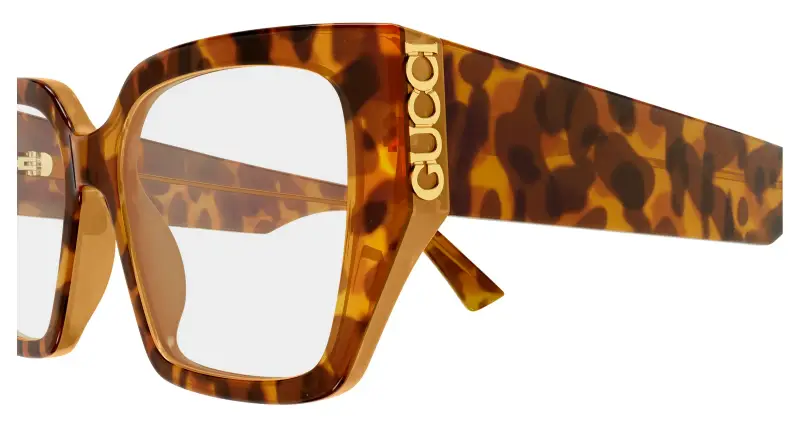 Donna Gucci GG2042O 004 Montature da vista Acetato Havana Trasparente Farfalla miniatura 3