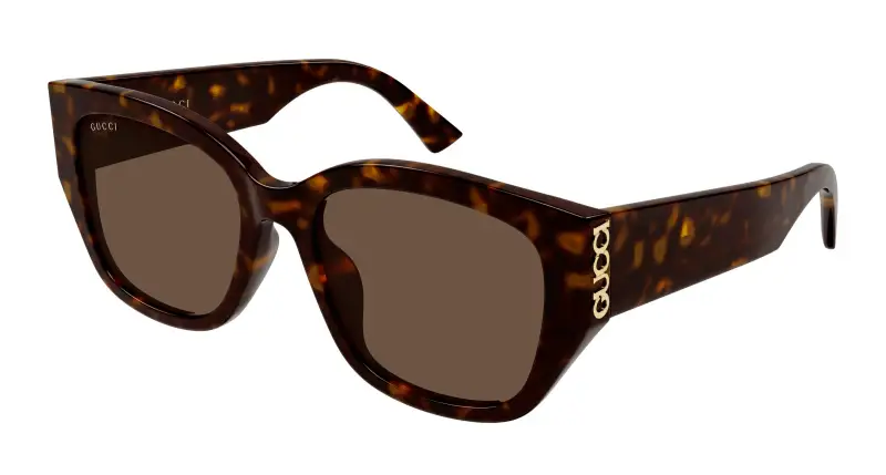 Donna Gucci GG2043SA 002 Occhiali da sole Acetato Havana Marrone Rotonda