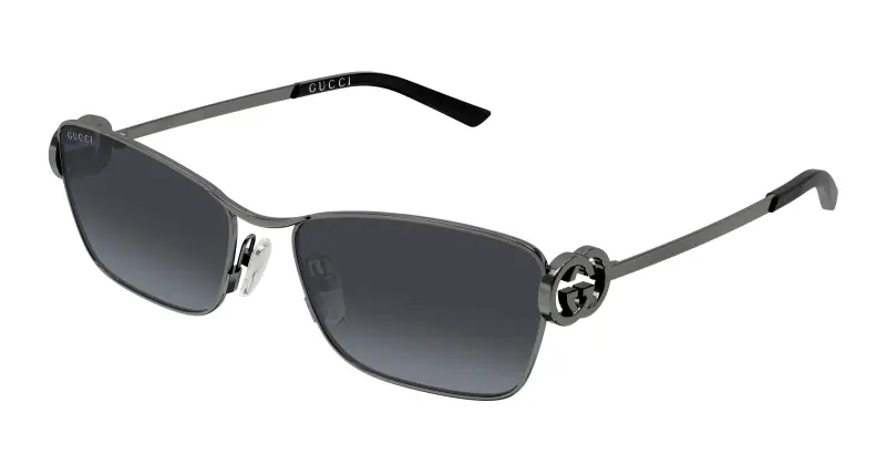 Donna Gucci GG2045S 001 Occhiali da sole Metallo Rutenio Grigio Cat Eye