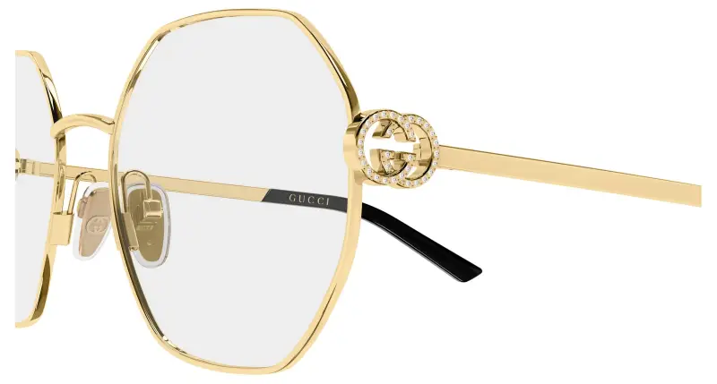 Donna Gucci GG2048O 002 Montature da vista Metallo Oro Trasparente Geometrica miniatura 3