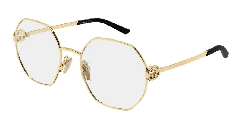 Donna Gucci GG2048O 006 Montature da vista Metallo Oro Trasparente Geometrica