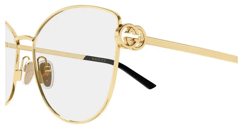 Donna Gucci GG2049O 001 Montature da vista Metallo Oro Trasparente Farfalla miniatura 3