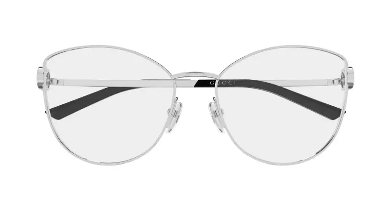 Donna Gucci GG2049O 003 Montature da vista Metallo Argento Trasparente Farfalla miniatura 2