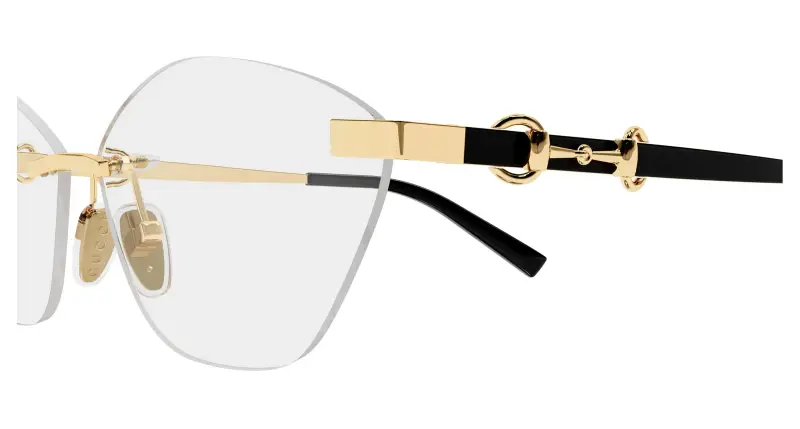Donna Gucci GG2050O 001 Montature da vista Metallo Oro Trasparente Cat Eye miniatura 3