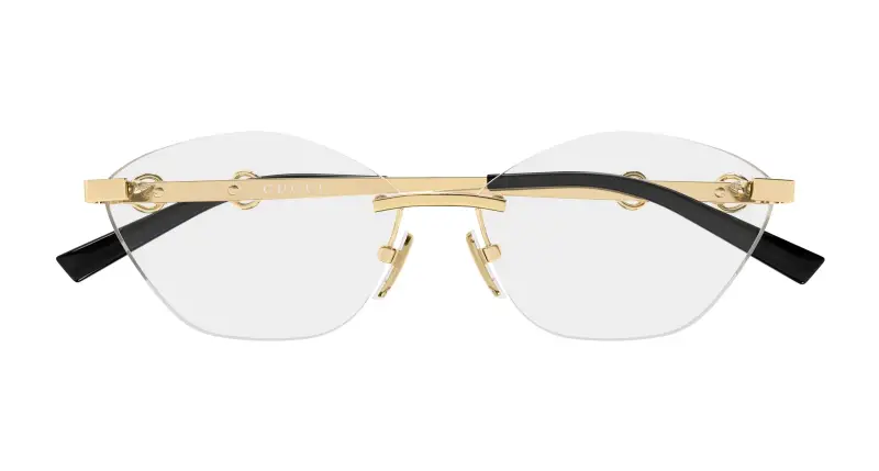 Donna Gucci GG2050O 002 Montature da vista Metallo Oro Trasparente Cat Eye miniatura 2