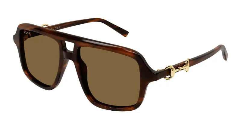Donna Gucci GG2052S 003 Occhiali da sole Acetato Havana Marrone Pilot