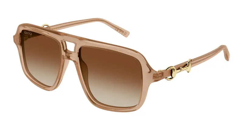 Donna Gucci GG2052S 004 Occhiali da sole Acetato Marrone Marrone Pilot