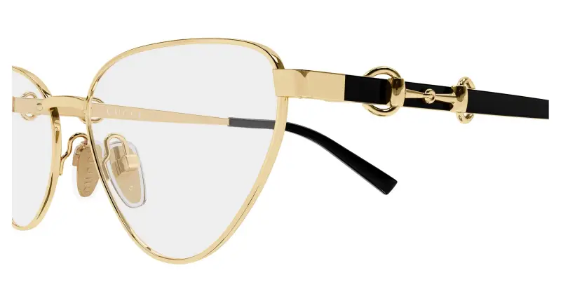Donna Gucci GG2054O 001 Montature da vista Metallo Oro Trasparente Cat Eye miniatura 3
