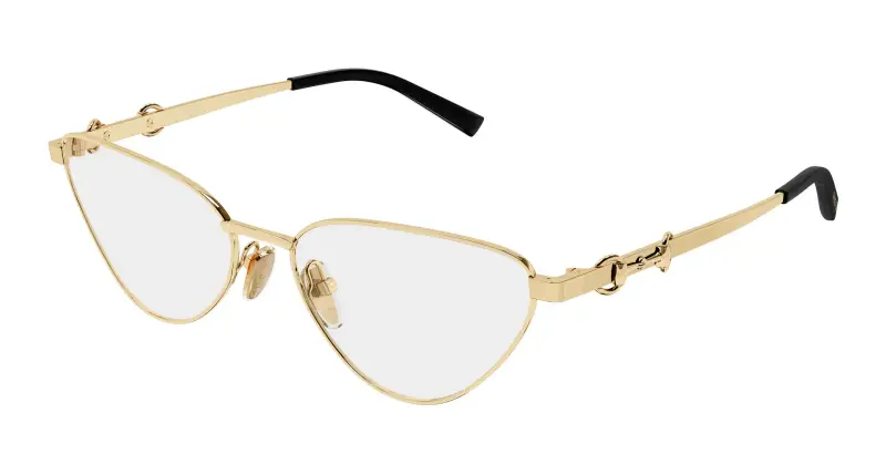 Donna Gucci GG2054O 002 Montature da vista Metallo Oro Trasparente Cat Eye